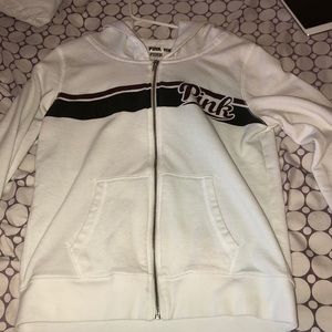 Pink light weight zipper up